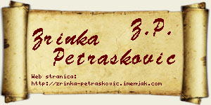 Zrinka Petrašković vizit kartica
